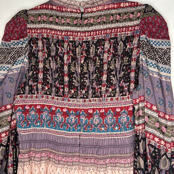 Sea New York Brooke Border Mixed Print Midi Dress Size 6 - Picture 6 of 9